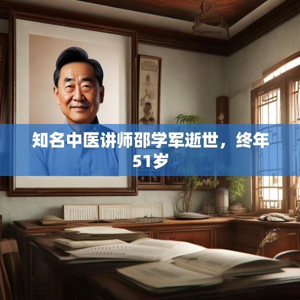 知名中医讲师邵学军逝世，终年51岁