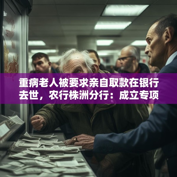 重病老人被要求亲自取款在银行去世，农行株洲分行：成立专项工作组、配合警方调查
