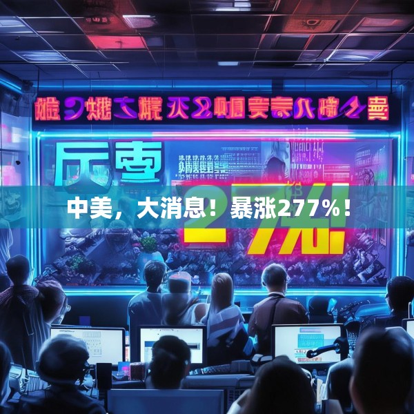 中美，大消息！暴涨277%！