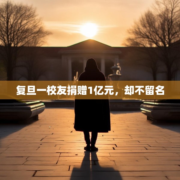 复旦一校友捐赠1亿元，却不留名