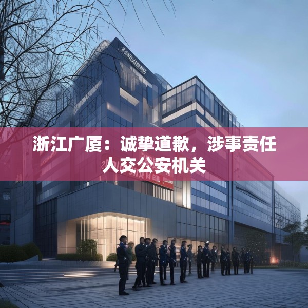 浙江广厦：诚挚道歉，涉事责任人交公安机关