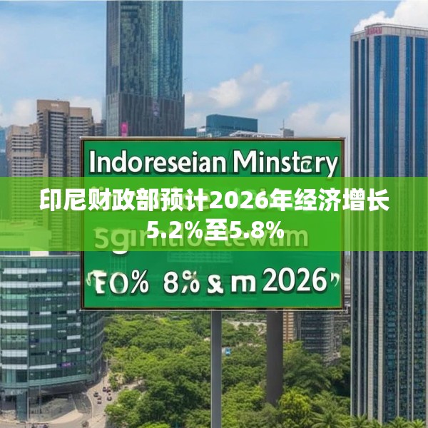印尼财政部预计2026年经济增长5.2%至5.8%