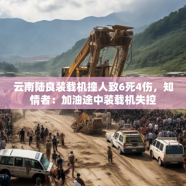 云南陆良装载机撞人致6死4伤，知情者：加油途中装载机失控