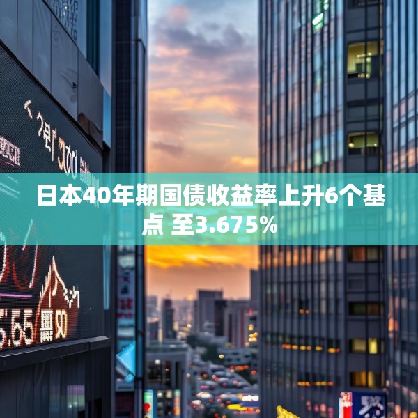 日本40年期国债收益率上升6个基点 至3.675%