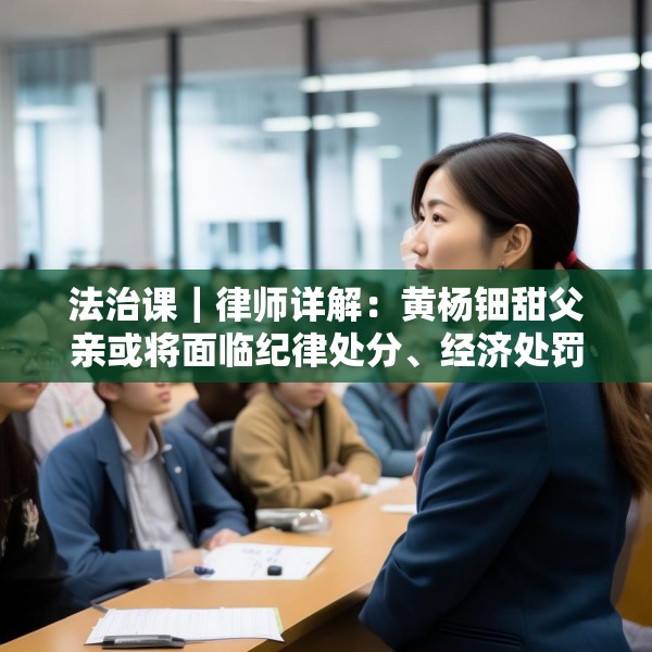 法治课｜律师详解：黄杨钿甜父亲或将面临纪律处分、经济处罚及法律追责