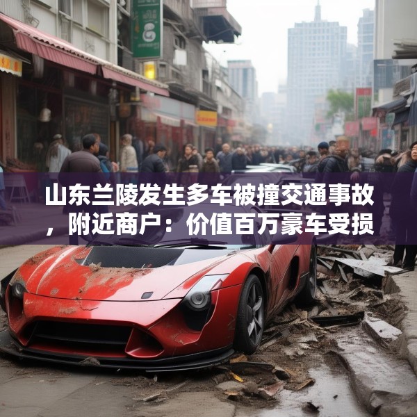 山东兰陵发生多车被撞交通事故，附近商户：价值百万豪车受损