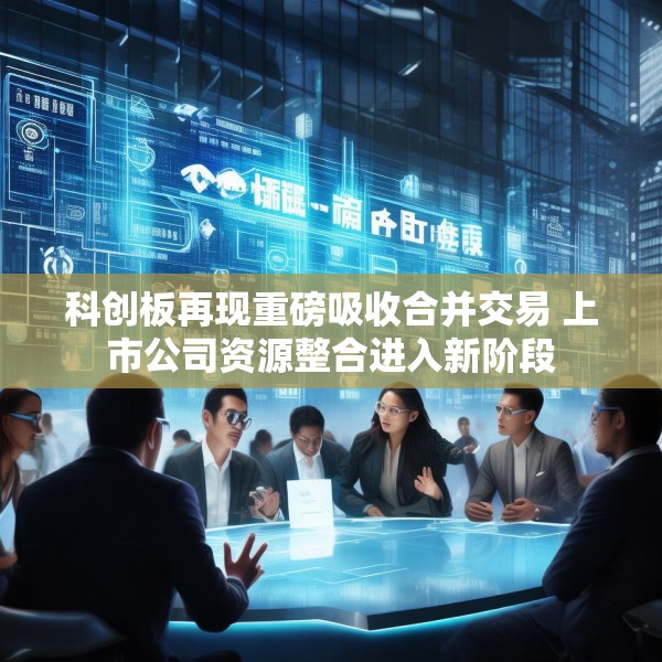 科创板再现重磅吸收合并交易 上市公司资源整合进入新阶段