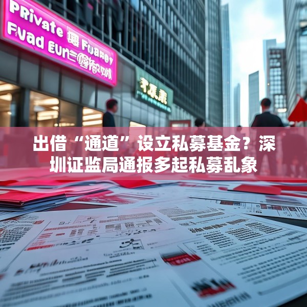 出借“通道”设立私募基金？深圳证监局通报多起私募乱象