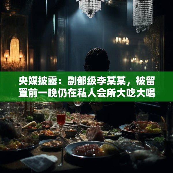 央媒披露：副部级李某某，被留置前一晚仍在私人会所大吃大喝