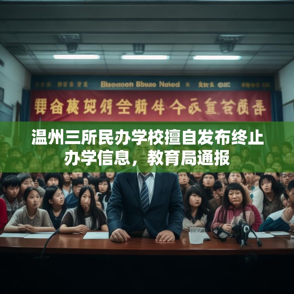 温州三所民办学校擅自发布终止办学信息，教育局通报