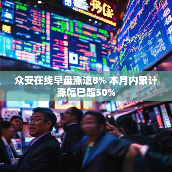 众安在线早盘涨逾8% 本月内累计涨幅已超50%