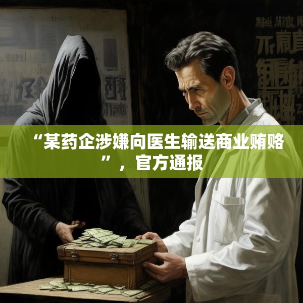 “某药企涉嫌向医生输送商业贿赂”，官方通报