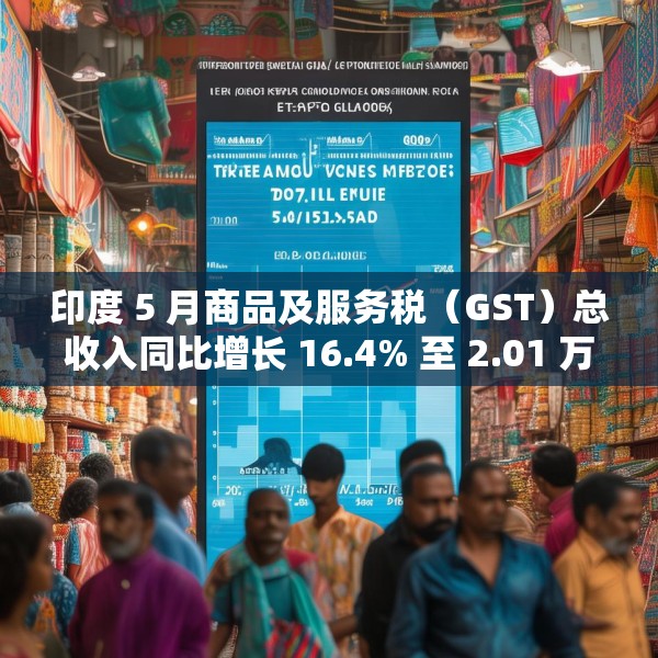 印度 5 月商品及服务税（GST）总收入同比增长 16.4% 至 2.01 万亿卢比