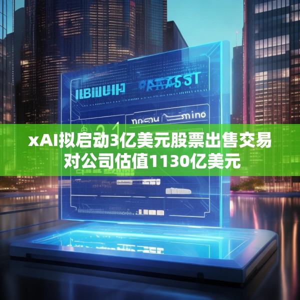 xAI拟启动3亿美元股票出售交易 对公司估值1130亿美元