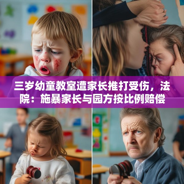 三岁幼童教室遭家长推打受伤，法院：施暴家长与园方按比例赔偿