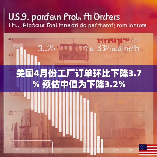 美国4月份工厂订单环比下降3.7% 预估中值为下降3.2%