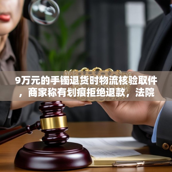 9万元的手镯退货时物流核验取件，商家称有划痕拒绝退款，法院判了