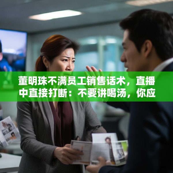 董明珠不满员工销售话术，直播中直接打断：不要讲喝汤，你应该讲为什么大厨喜欢用这样的锅煲汤