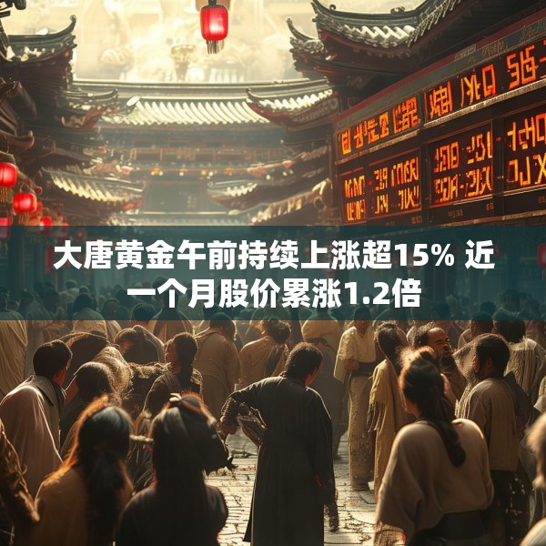 大唐黄金午前持续上涨超15% 近一个月股价累涨1.2倍
