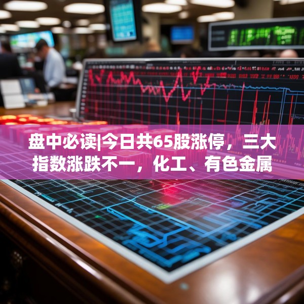 盘中必读|今日共65股涨停，三大指数涨跌不一，化工、有色金属概念逆势活跃