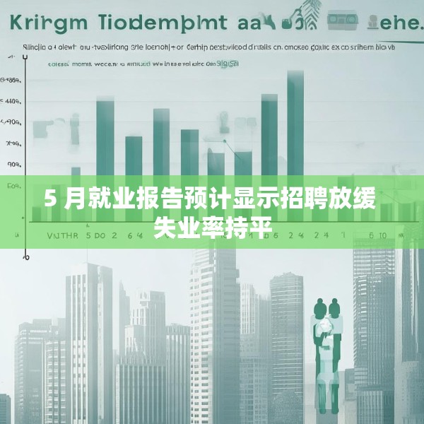 5 月就业报告预计显示招聘放缓 失业率持平