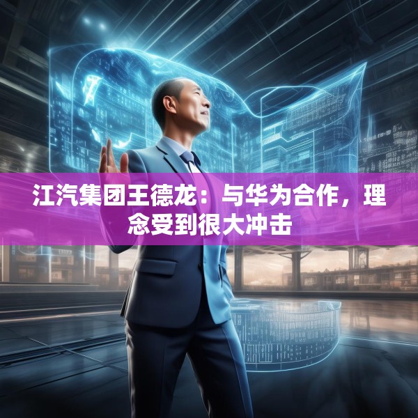 江汽集团王德龙：与华为合作，理念受到很大冲击