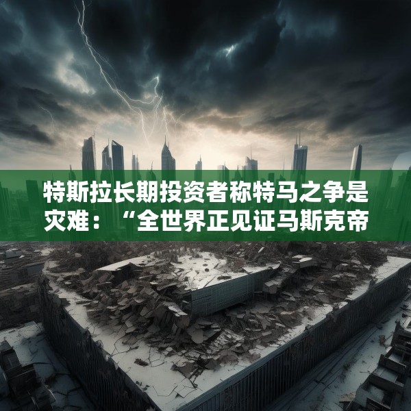 特斯拉长期投资者称特马之争是灾难：“全世界正见证马斯克帝国的瓦解”