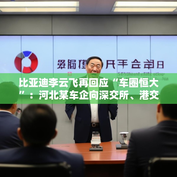 比亚迪李云飞再回应“车圈恒大”：河北某车企向深交所、港交所及监管机构恶意举报比亚迪