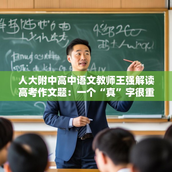 人大附中高中语文教师王强解读高考作文题：一个“真”字很重要