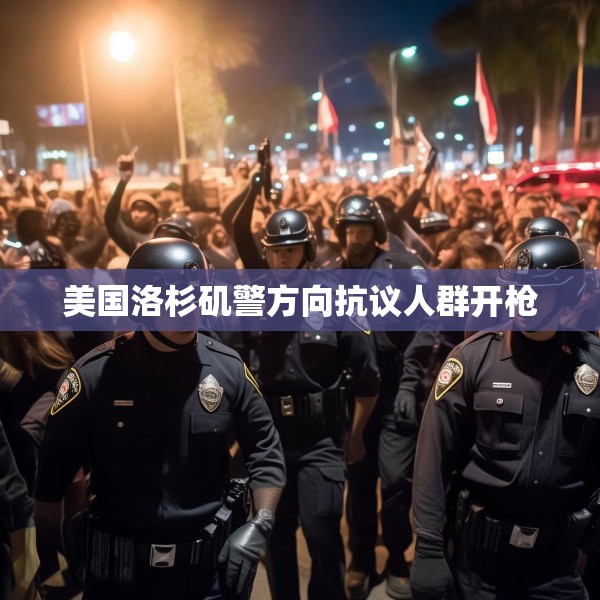 美国洛杉矶警方向抗议人群开枪