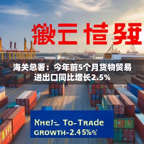 海关总署：今年前5个月货物贸易进出口同比增长2.5%
