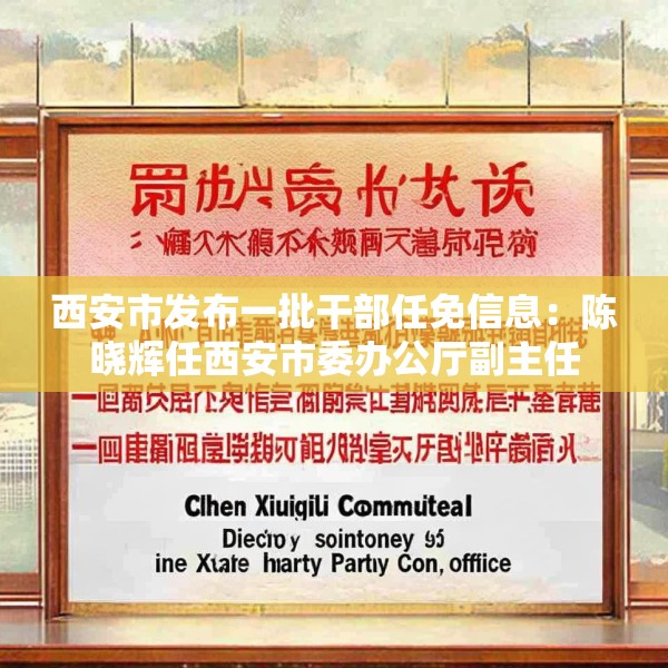 西安市发布一批干部任免信息：陈晓辉任西安市委办公厅副主任