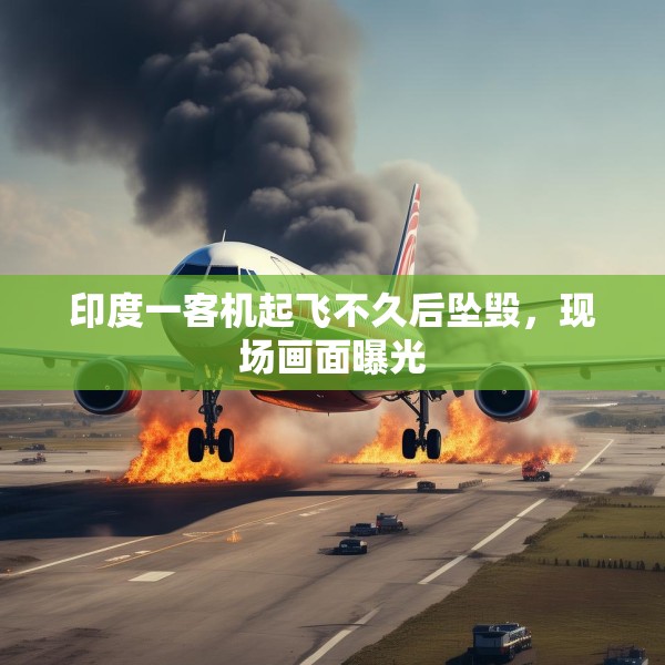 印度一客机起飞不久后坠毁，现场画面曝光
