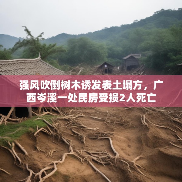 强风吹倒树木诱发表土塌方，广西岑溪一处民房受损2人死亡