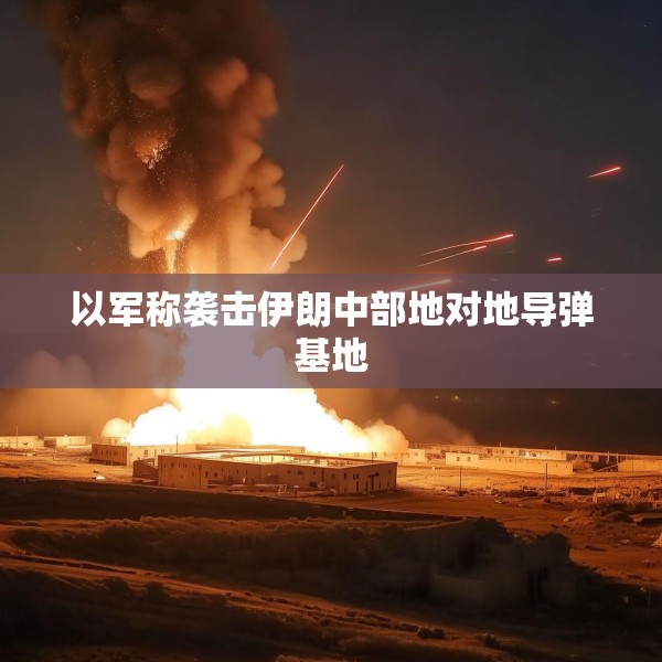 以军称袭击伊朗中部地对地导弹基地