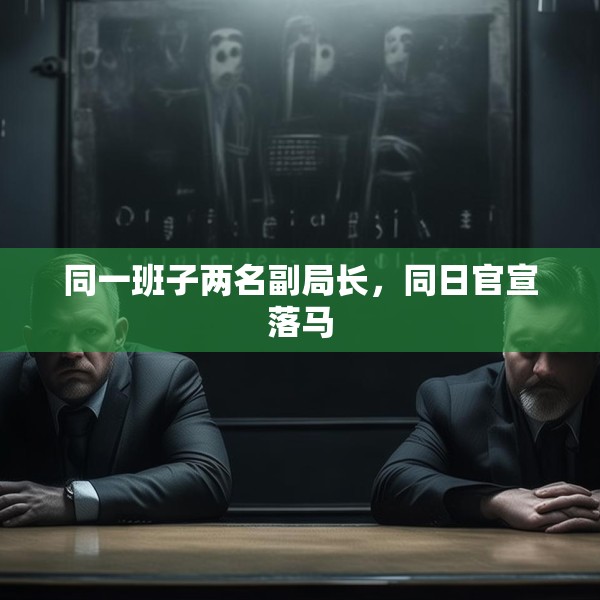 同一班子两名副局长，同日官宣落马