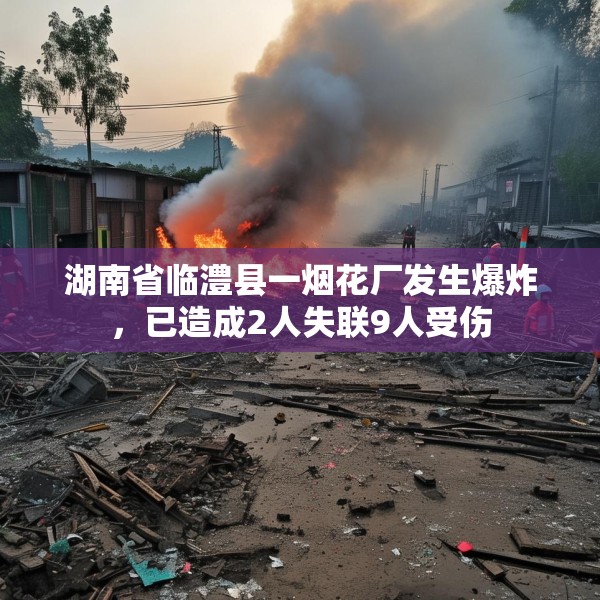 湖南省临澧县一烟花厂发生爆炸，已造成2人失联9人受伤